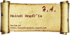 Heindl Angéla névjegykártya